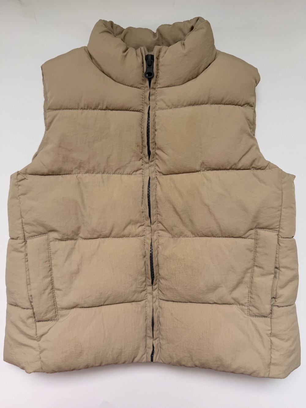 Mango Kids Quilted Puffer Vest - Beige/Tan